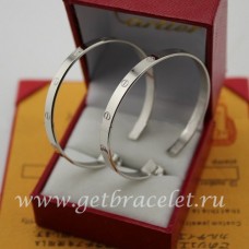 Boucles d'oreilles Cartier Love Or Blanc B8028300