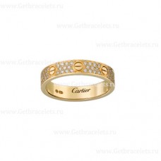 Alliance Cartier Love avec or jaune pavé de diamants