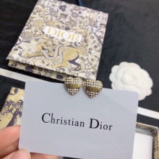 Christian Dior Boucles D'oreilles En Forme De Coeur J??Adior En Laiton Pavé Diamants Bijoux Femme