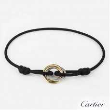 Bracelet Trinity de Cartier Or 18 carats Diamant Noir Coton
