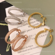 Boucles d'oreilles Van Cleef Arpels Perlee 1 rang diamants