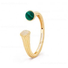 Van Cleef Arpels Bracelet Perlee Couleurs Or jaune avec diamant Malachite
