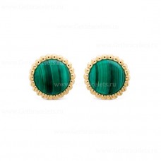 Van Cleef Arpels Boucles d'oreilles Perlee Couleurs Or jaune Malachite Van Cleef Arpels Boucles d'oreilles Perlee Couleurs Or jaune Malachite
