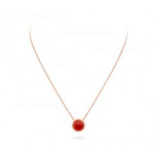 Van Cleef Arpels Perlee Couleurs Pendentif Or Rose Cornaline