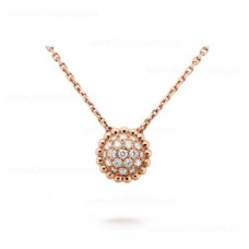 Van Cleef Arpels Perlee Diamants Pendentif Or Rose Van Cleef Arpels Perlee Diamants Pendentif Or Rose