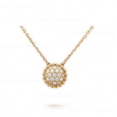 Van Cleef Arpels Pendentif Perlée Diamants Or Jaune
