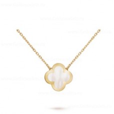 Van Cleef Arpels Pure Alhambra Pendentif Or Jaune Avec Nacre
