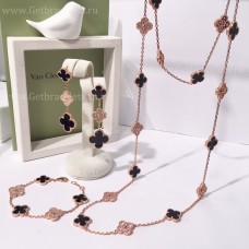  Van Cleef Arpels Alhambra avec ensemble onyx diamants