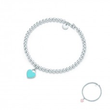 Bracelet de perles Return To Tiffany avec pendentif cœur rose pour femme