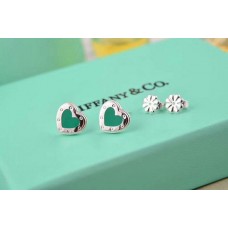 Boucles d'oreilles Tiffany Love Heart avec bleu Boucles d'oreilles Tiffany Love Heart avec bleu