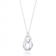 Tiffany 1837 Collier à pendentif double goutte entrelacé pour femme Tiffany 1837 Collier à pendentif double goutte entrelacé pour femme