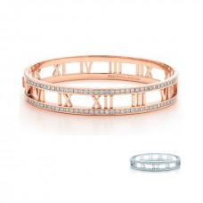 Bracelet jonc ouvert à charnière Tiffany Atlas pavé de diamants
