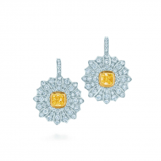 Tiffany Co. Schlumberger Boucles d'oreilles pendantes Daisy Jaune
