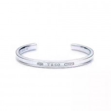 Tiffany Co. Tiffany 1837 Argent Sterling 4MM Étroit Rigent Bracelet Bijoux De Fête Femmes