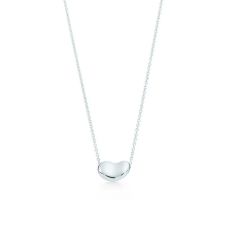 Collier pendentif haricot Tiffany Elsa Peretti en argent sterling