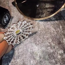 Tiffany Enchant – pendentif Sunburst en diamants jaunes, collier avec cristaux blancs, pour cadeau de bijoux