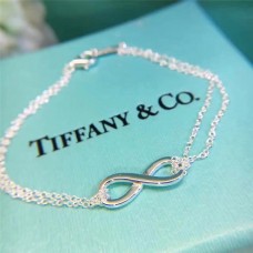 Tiffany Infinity Double Chains Bracelet Infinity Symbol Pendentif 925 Argent Review Femmes US