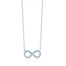 Tiffany Infinity Pendentif Chaîne Collier Diamants Bijoux En Argent Sterling