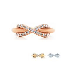 Bague Tiffany Infinity Or Rose Bijoux Modernes Amérique