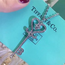 Tiffany Keys – collier avec pendentif en forme de cœur, pavé de cristaux, bijoux doux, vente