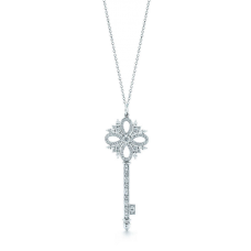 Tiffany Keys Tiffany Victoria Key Pendentif Collier Diamants en forme de poire DC Vente