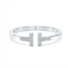 Bracelet Tiffany T Carré Argent Massif Diamants