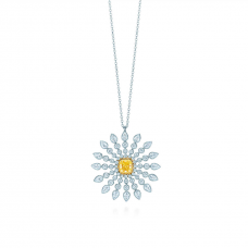 Collier Pendentif Tiffany Sunburst Diamant Jaune Pour Femme Vente Royaume-Uni