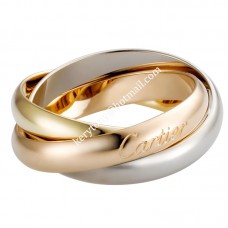 Bague Trinity De Cartier Classics Or Blanc/Or Jaune/Or Rose avec Diamants