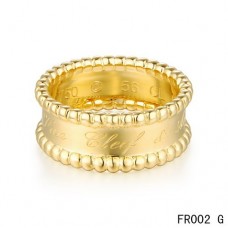 Bague Signature Van Cleef Arpels Perlee en or jaune Bague Signature Van Cleef Arpels Perlee en or jaune
