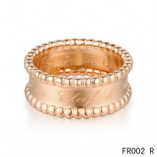 Bague Signature Van Cleef Arpels Perlee en or rose Bague Signature Van Cleef Arpels Perlee en or rose