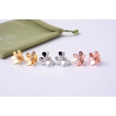 Van Cleef Arpels Frivole Grandes Boucles D'oreilles Avec 3 Diamants Ronds