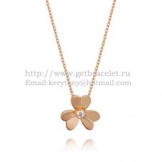 Van Cleef Arpels Collier Frivole en or rose avec diamants ronds