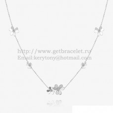 Collier Van Cleef Arpels Frivole en or blanc avec 9 diamants ronds