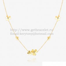 Collier Van Cleef Arpels Frivole en or jaune avec 9 diamants ronds