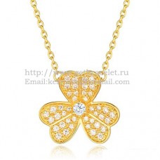 Van Cleef Arpels Collier Frivole en or jaune avec pavé de diamants Van Cleef Arpels Collier Frivole en or jaune avec pavé de diamants