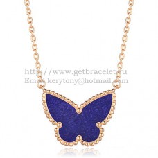 Van Cleef Arpels Pendentif Papillon Lucky Alhambra Or Rose Avec Pierre Lapis Nacre Van Cleef Arpels Pendentif Papillon Lucky Alhambra Or Rose Avec Pierre Lapis Nacre