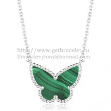 Van Cleef Arpels Pendentif Papillon Lucky Alhambra Or Blanc Avec Nacre Malachite Van Cleef Arpels Pendentif Papillon Lucky Alhambra Or Blanc Avec Nacre Malachite