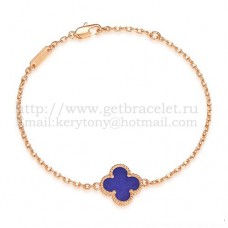 Van Cleef Arpels Bracelet Sweet Alhambra Or Rose Avec Pierre Lapis Nacre