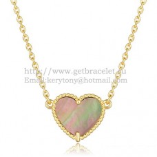 Van Cleef Arpels Pendentif Sweet Alhambra Heart Or jaune avec nacre grise