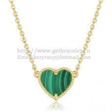 Van Cleef Arpels Pendentif Sweet Alhambra Heart Or jaune avec nacre malachite