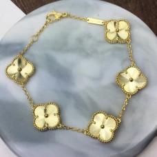 Van Cleef Arpels Bracelet Alhambra 5 Motifs Guilloch?? Or jaune