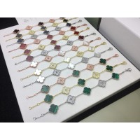 Van Cleef Arpels Bracelet Alhambra 5 Motifs Nacre Diamant