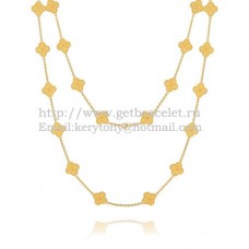 Van Cleef Arpels Collier Sautoir Alhambra Or Jaune 20 Motifs