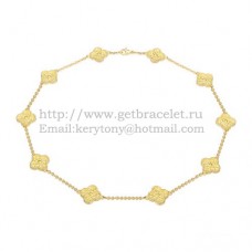 Van Cleef Arpels Collier Alhambra Or Jaune 10 Motifs