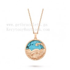 Van Cleef Arpels Collier Sautoir Zodiaque Scorpii Or Rose Turquoise Van Cleef Arpels Collier Sautoir Zodiaque Scorpii Or Rose Turquoise