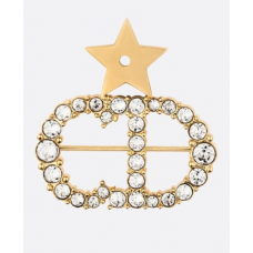 Dior Sous Les Etoiles Broche en forme d'étoile en forme de CD pour femmes, charmante broche en laiton et diamants